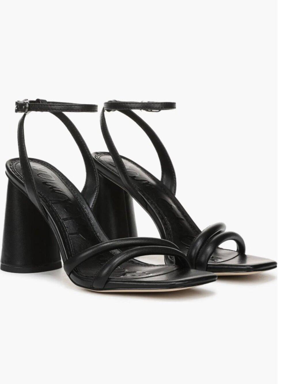 NEW $130 Sam Edelman Kia Block Heel Ankle Strap Sandal  9 M, BLACK